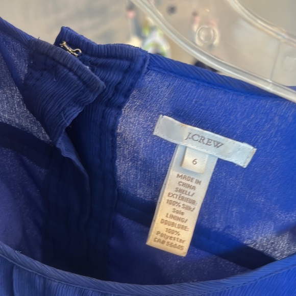 J. Crew royal blue blouse with button up back - Picture 3 of 3